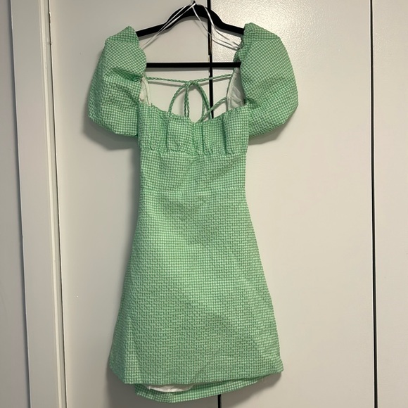 zara green gingham dress Moonlit Mushrooms - Stencil